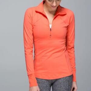 Lululemon Atomic Red Race With Grace 1/2 Zip II Sweater 8